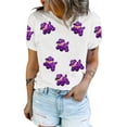 thumbnail image 1 of Women's White Sequin Balloon Puppy Graphic Tee for Mardi Gras - [ZhiHiMeRi] | (US 20-22)2XL, 1 of 7