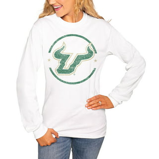 Women's Fan Apparel Green South Florida Bulls Retro Jersey Headliner Cropped T-Shirt Size: Extra Large