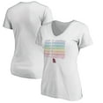 thumbnail image 1 of Women's White St. Louis Cardinals City Pride V-Neck T-Shirt, 1 of 3