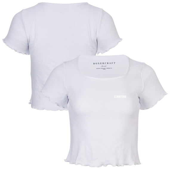 Women's White Stanford Cardinal Baby Top T-Shirt