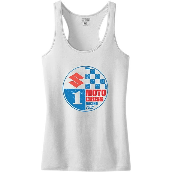Women's White Suzuki Tank Top