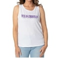 thumbnail image 1 of Women's White TCU Horned Frogs Blake Sandwash Rib-Knit Tri-Blend Tank Top, 1 of 2