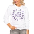thumbnail image 1 of Women's Gameday Couture White TCU Horned Frogs Oversized Vintage Days Perfect Crew Sweatshirt, 1 of 1