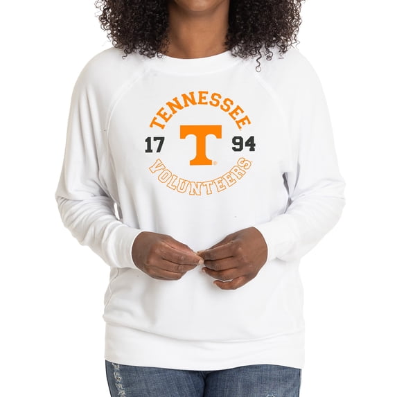 Women's White Tennessee Volunteers Rylee Raglan Tri-Blend Long Sleeve T-Shirt