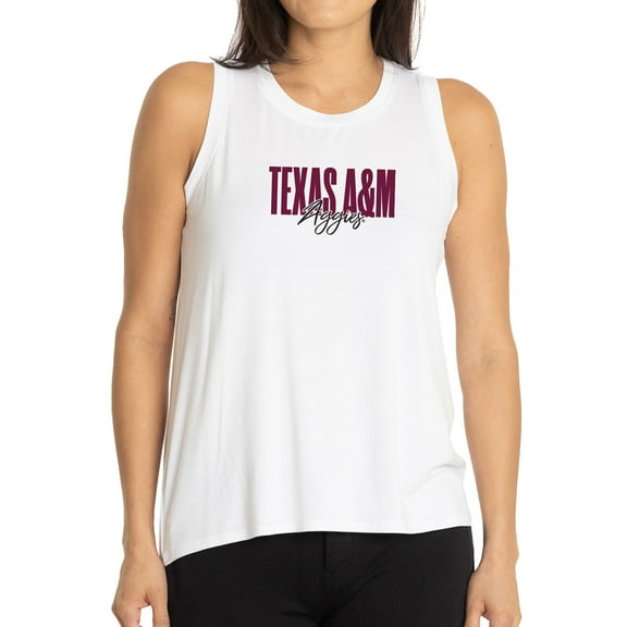 Women's White Texas A&M Aggies A-Line Hannah High Neck Tank Top