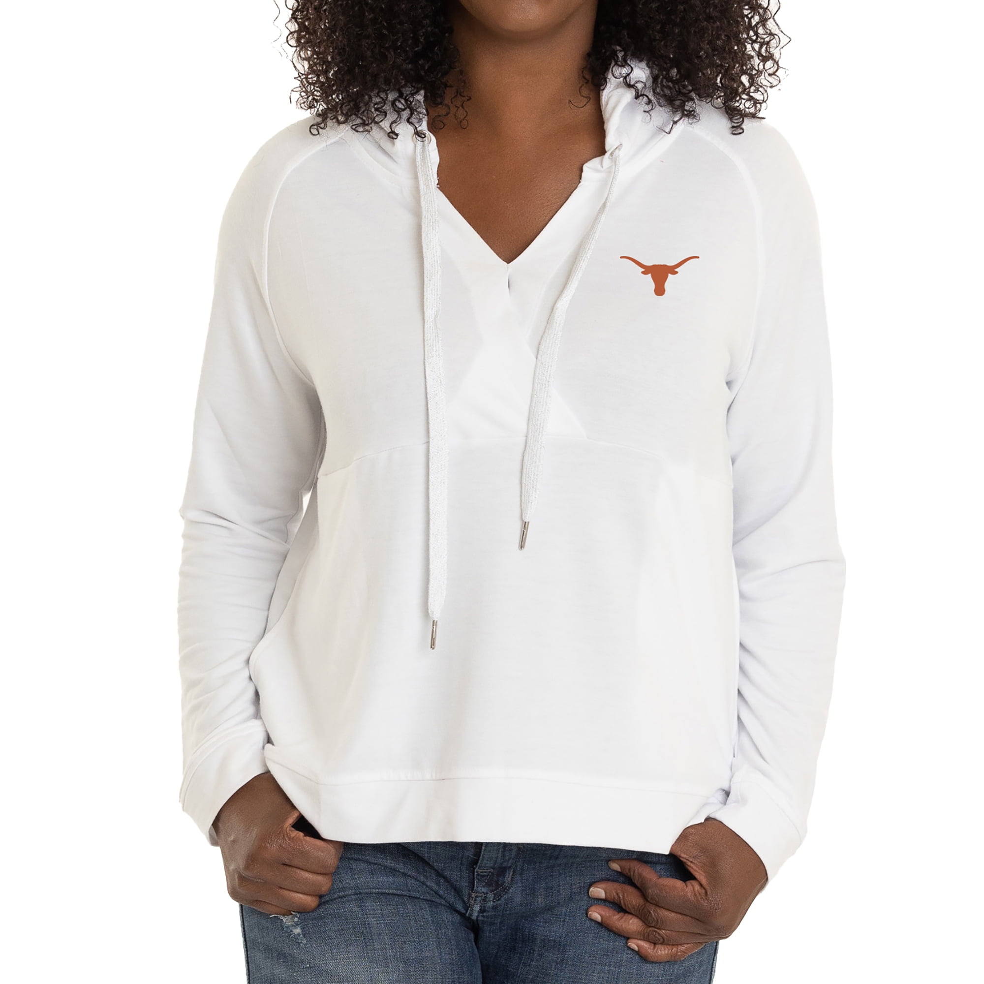 Women's White Texas Longhorns Christine Pullover Hoodie - Walmart.com