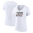 thumbnail image 1 of Women's White Texas Longhorns Love Wins V-Neck T-Shirt, 1 of 3