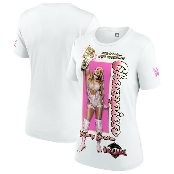 Women's White Tiffany Stratton WrestleMania 41 Winner T-Shirt