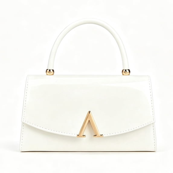 Remanland Women's Satin Evening Top Handle Handbag, White