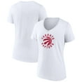 thumbnail image 1 of Women's White Toronto Raptors Alternate Logo V-Neck T-Shirt, 1 of 3