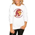 thumbnail image 1 of Women's Gameday Couture White USC Trojans End Zone Oversized Sweatshirt, 1 of 1