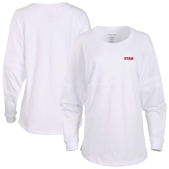 Women's White Utah Utes Pom Pom Long Sleeve Jersey