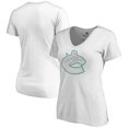 thumbnail image 1 of Women's White Vancouver Canucks Whiteout V-Neck T-Shirt, 1 of 3
