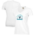 thumbnail image 1 of Women's  White Villanova Wildcats Arch Logo Comfort Wash V-Neck T-Shirt, 1 of 3