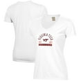 thumbnail image 1 of Women's  White Virginia Tech Hokies Arch Logo Comfort Wash V-Neck T-Shirt, 1 of 3