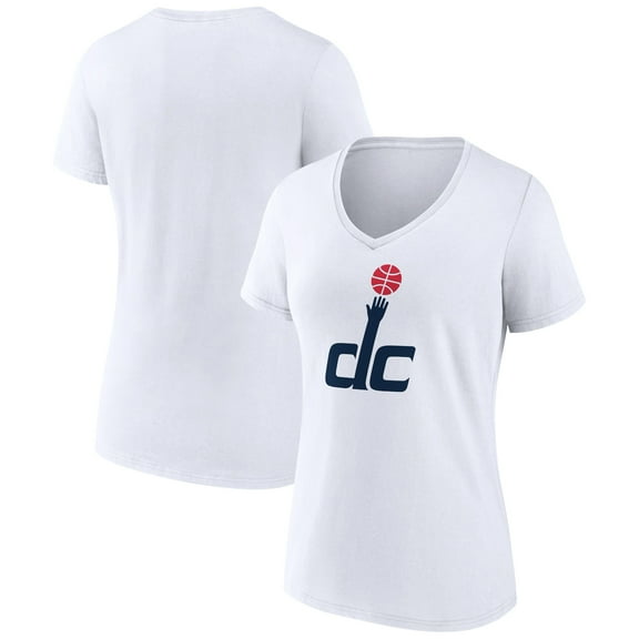 Women's White Washington Wizards Alternate Logo V-Neck T-Shirt