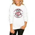 thumbnail image 1 of Women's Gameday Couture White Wisconsin Badgers End Zone Oversized Sweatshirt, 1 of 1