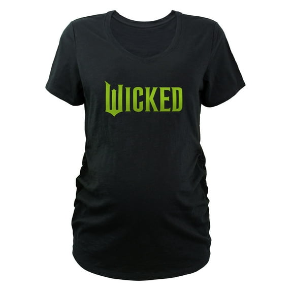 Women's Wicked Bold Green Logo Maternity Graphic T-Shirt