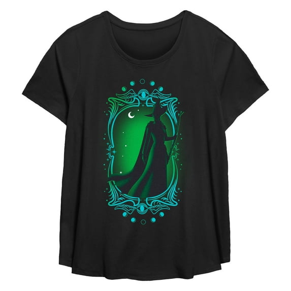 Women's Wicked Elphaba Silhouette Frame Graphic T-Shirt