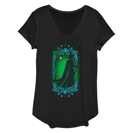 Women's Wicked Elphaba Silhouette Frame V Neck