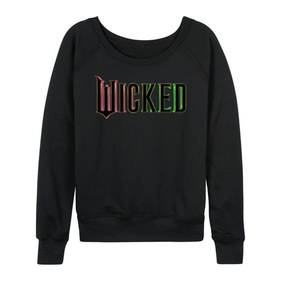 Wicked - Theatrical Logo - Women's French Terry Pullover Long Sleeve Shirt