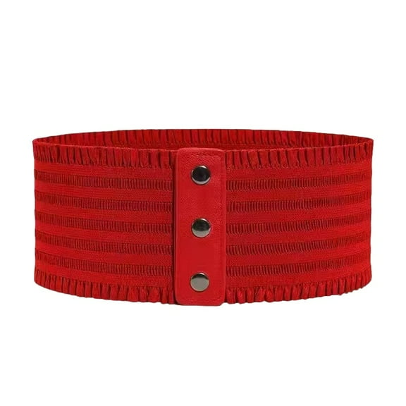 Women's Wide Belt Stretchy Dress Belts Elastic Snap-Button Corset Belts for Women Waist Belt Waistband