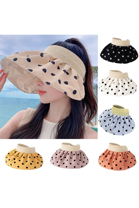 Women's Wide Birm Sun Hat Foldable Hat Reversible Summer Beach Roll up Cap Sun Hat Packable UV Protection