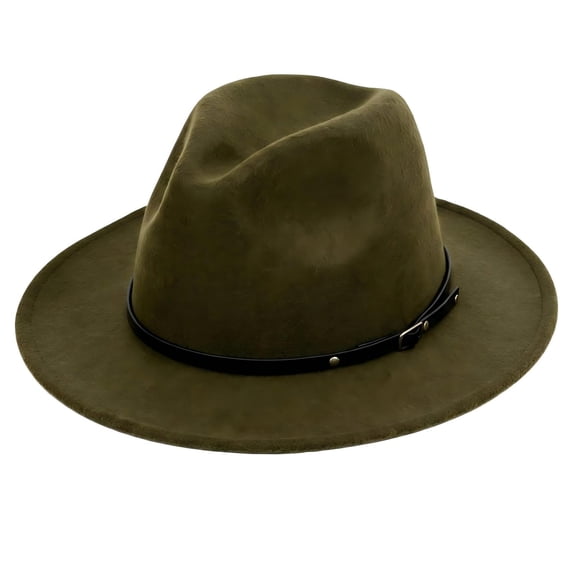 Women's Wide Brim Fedora Hat, Versatile Fashion Hat with Belt Buckle for Outfits, Travel & Photoshoots
