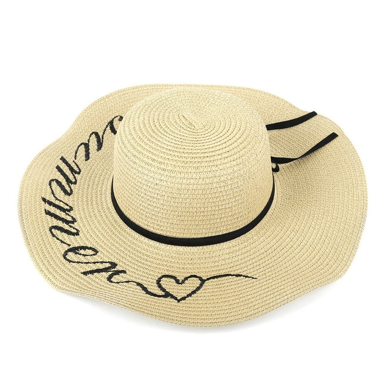 Women's Wide Brim Floppy Hat Summer Straw Hat