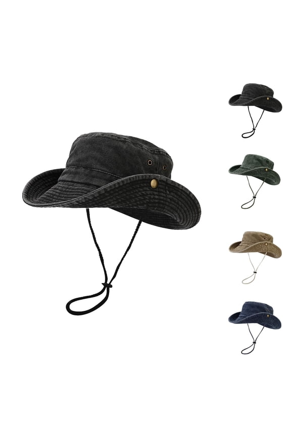 Women's Wide Brim Straw Bucket Hat - UPF 50+ Summer Garden Breathable Wide Brim Boonie Hat Outdoor Mesh Cap For Travel Fishing