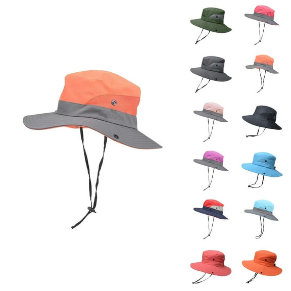 Women's Wide Brim Straw Bucket Hat - UPF 50+ Summer Garden Hat Sun Hats For Women Men Summer Hat Wide Brim Packable Cowboy Hat Hiking Fishing Hats
