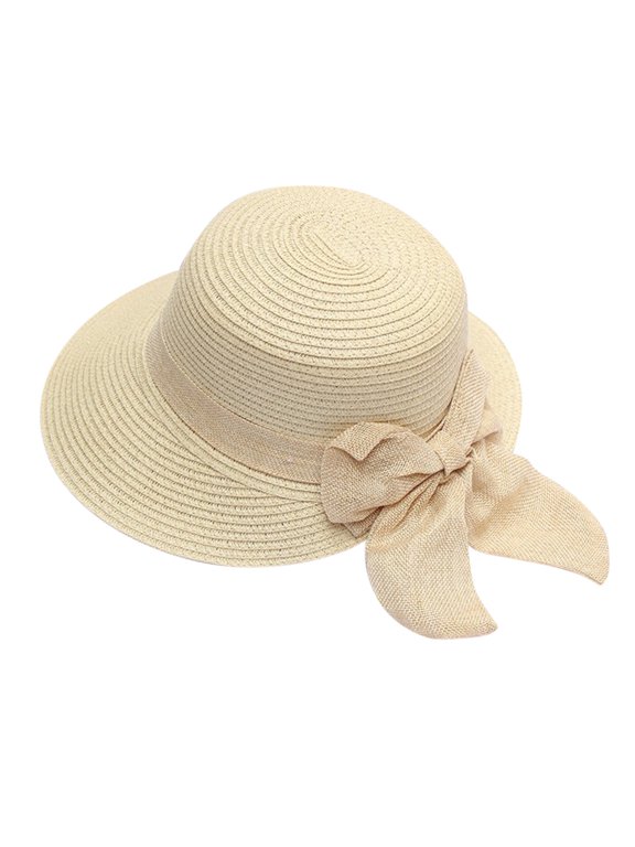 Women's Wide Brim Straw Sun Hat Floppy UPF 50+ Foldable Beach Vacation Summer Cap