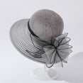 thumbnail image 1 of Women's Wide Brim Sun Hat - Summer Church Wedding Tea Party Bridal Hat with Bow Under 5$, Yubnlvae Women Hat Bridal Wedding Church Tea Wide Brim Summer Sun Cap , Grey, One Size, 1 of 8