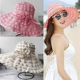 thumbnail image 1 of Women's Wide Brim Sun Hat with UV Protection, Beach Bucket Hat/Light Pink, 1 of 7