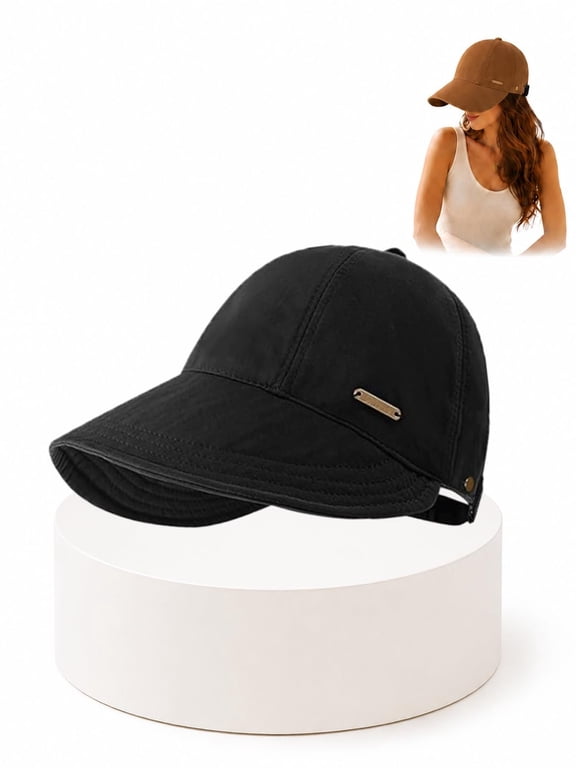 Women's Wide Brim Sun Visor Hat, 2026 New Wide Brim Sun Visors For Women UPF 50+ Open Top Cap