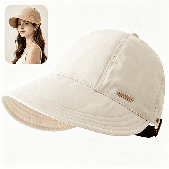 Women's Wide Brim Sun Visor Hat for Beach Travel,UPF 50  Foldable Bucket Hat,Adjustable Sun Hats for Women