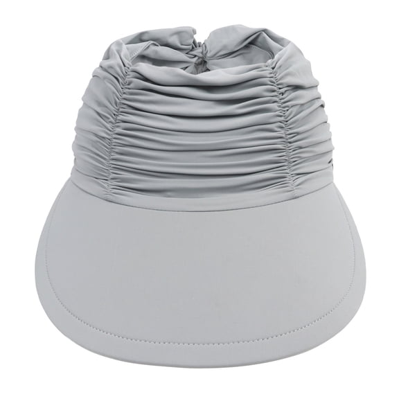 Women’s Wide Brim UV Protection Sun Hat - Lightweight Cut-Out Top Hat for Beach/Swimming, 11.02in x 9.84in Size, Elastic Band Adjustable, Breathable Mesh Lining