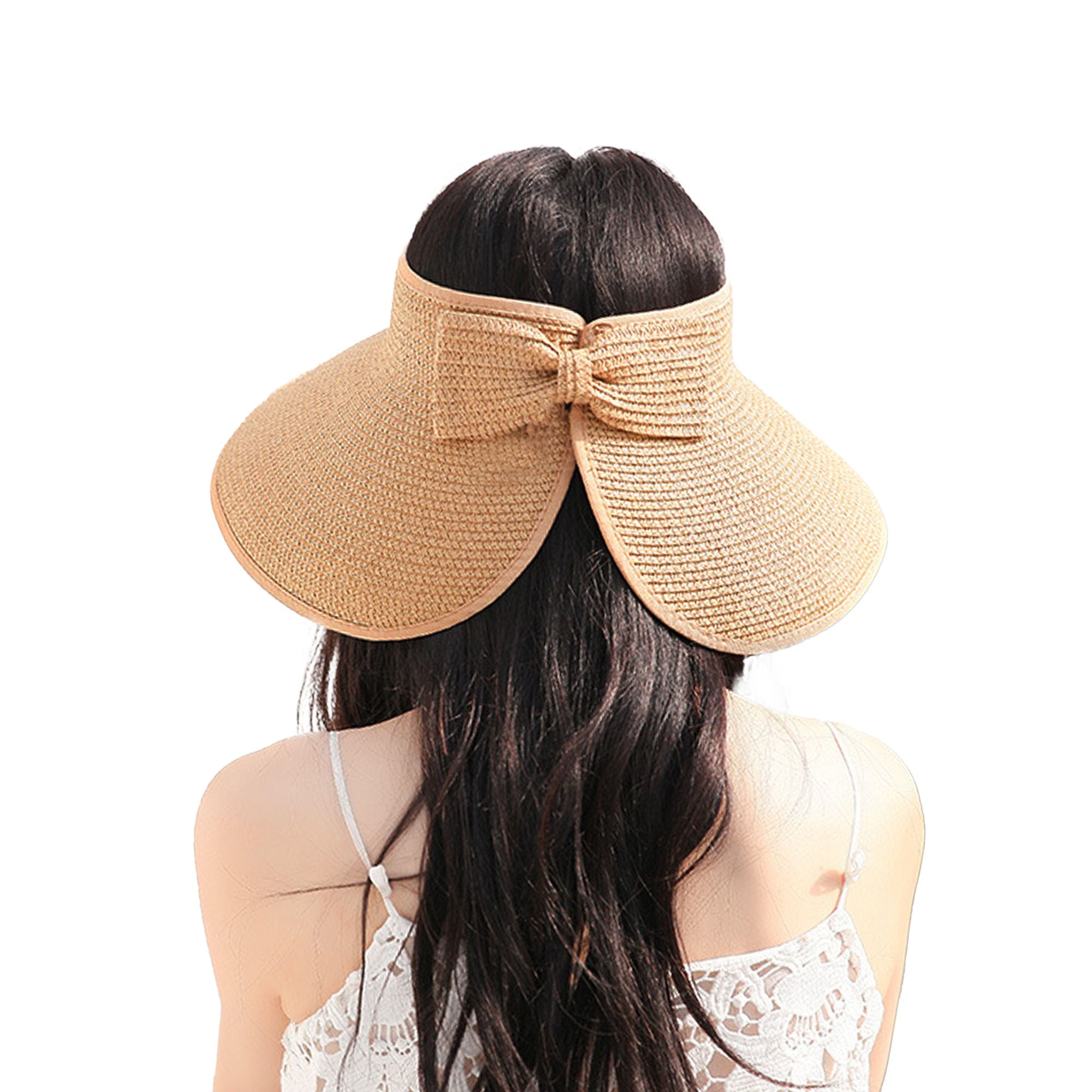 Wide Brim Sun Visor with UPF 50+ Protection - Adjustable Velcro Strap WANDER Sun Visor Hats for Women Wide Brim UV Protection  main image 2