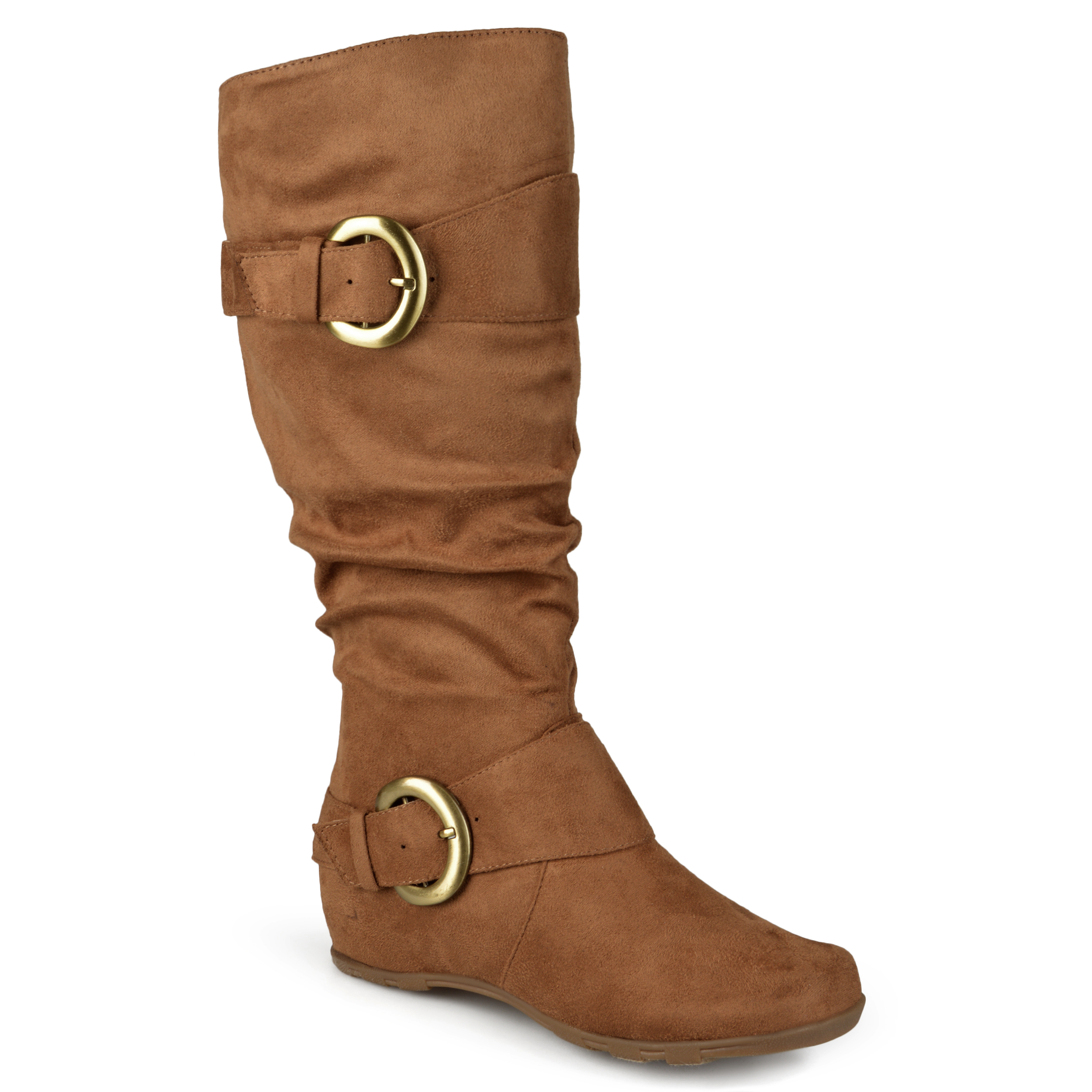 Women's Wide-Calf Buckle Knee-High Slouch Microsuede Boot - image 1 of 8