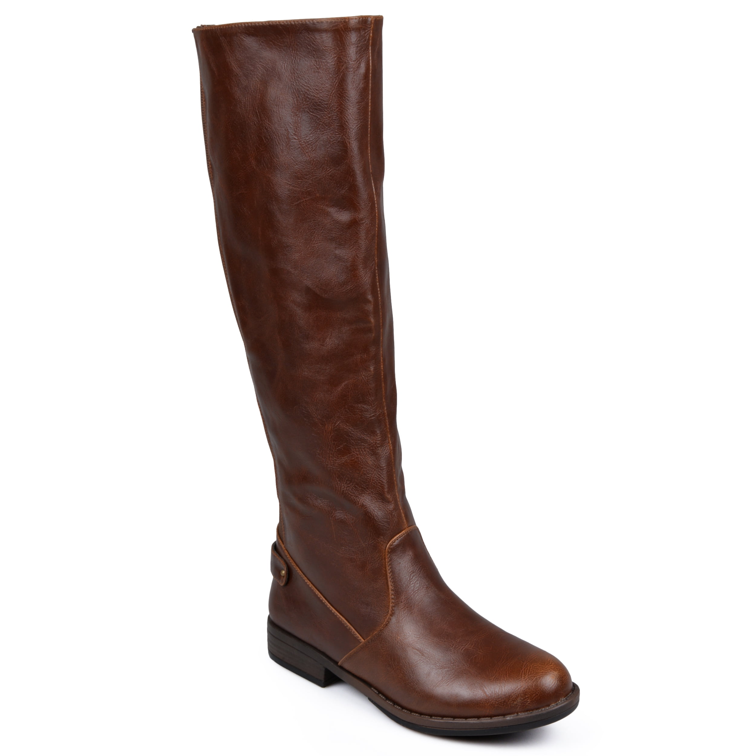 Women s Wide Calf Stretch Knee High Riding Boot Walmart