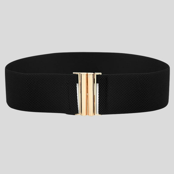Women's Wide Elastic Waist Belt - Tummy Control Corset for Office Dresses (Slimming & Versatile) Under 5$, Yubnlvae Wide Women Fashion Belts Lady Elastic Waist , Black, One Size
