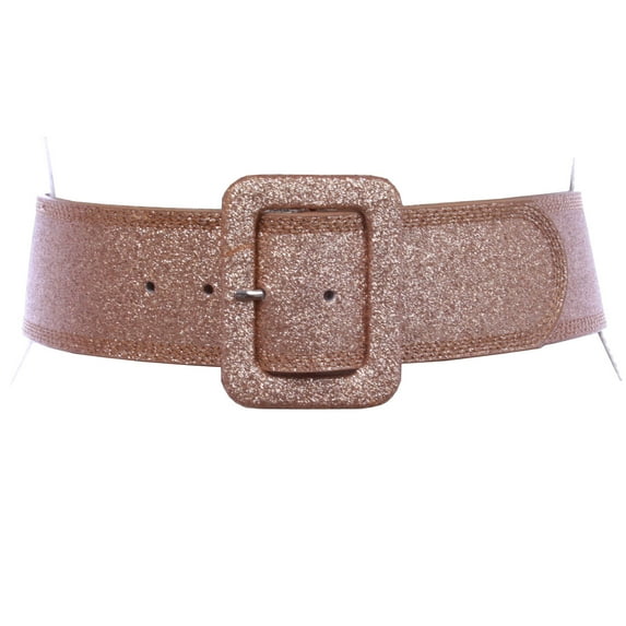 Women's Wide High Waist Glitter Fashion Leather Belt