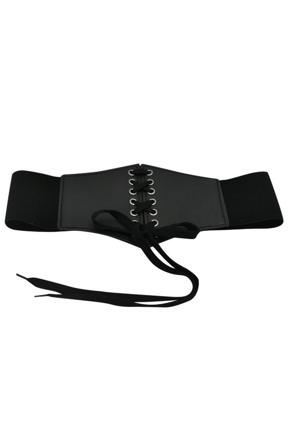 Women's Wide Leather Corset Belt, for Daily and Halloween Dresses, Adjustable