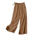 thumbnail image 1 of Women's Wide Leg Capri Pants Work Cropped Pants Casual Summer Capris High Waisted Crop Palazzo, 1 of 6