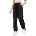 thumbnail image 1 of Women's Wide Leg Cargo Pants Baggy Smocked Waist Fashion Pants With Pockets, 1 of 5