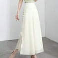thumbnail image 1 of Women's Wide Leg Chiffon Dress Palazzo Pants Casua Trousers Party Club Pants Slimming Split Drop Pants Summer Beach Vacation Pants, 1 of 4