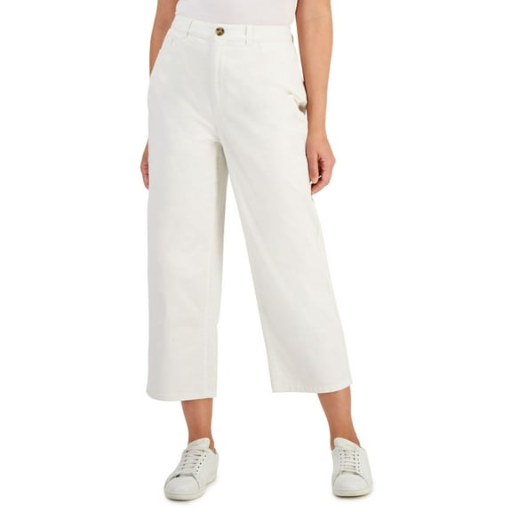 Women's Wide-Leg Cropped Pants Shiitake 12