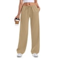 thumbnail image 1 of Women's Wide Leg Drawstring Low Rise Loose Sweatpants Lightweight Sport Flared Pants with Pockets, 1 of 19