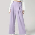 thumbnail image 1 of Women's Wide Leg Dress Pants High Waisted Dressy Trousers for Women with Pockets Business Casual Pants Office Work Pants, 1 of 7