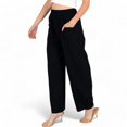 thumbnail image 1 of Women's Wide-Leg Elastic Waist Pants with Side Pockets - X Large, Black, 1 of 7